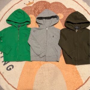 Polo by Ralph Lauren Kids' Hoodie bundle  - Green, Gray and Olive